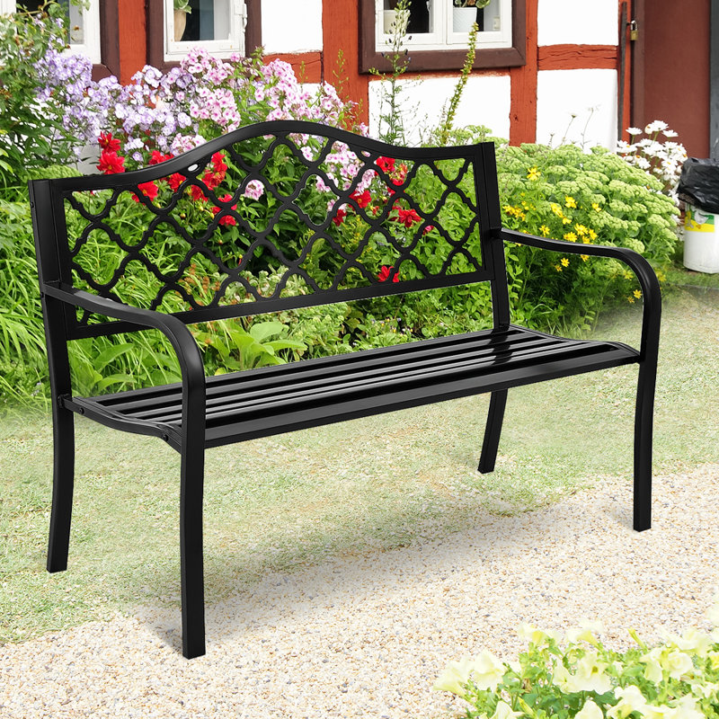 Red Barrel Studio Sijme Outdoor Chair Garden Patio Bench BestFurnitureSet